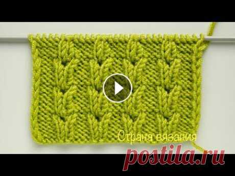 Узоры спицами. Рельефный узор. Knitting patterns. Embossed pattern. Простой рельефный узор для вязания различных вещей для детей и взрослых. Раппорт узора 6 петель и 6 рядов. Для образца набираем количество петель крат...