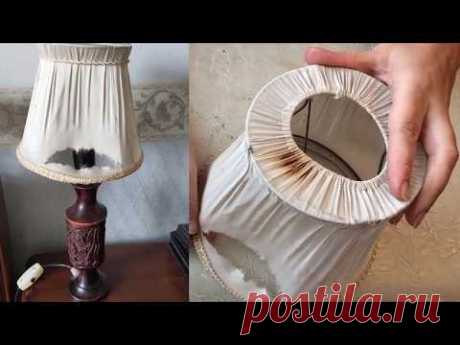 Реставрация настольной лампы. Делаем новый абажур. DIY/рукоделие.