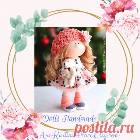 Custom Made Art Doll Fabric Rag Doll Winter Gift Doll | Etsy