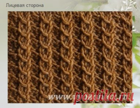 Двухсторонние узоры спицами
