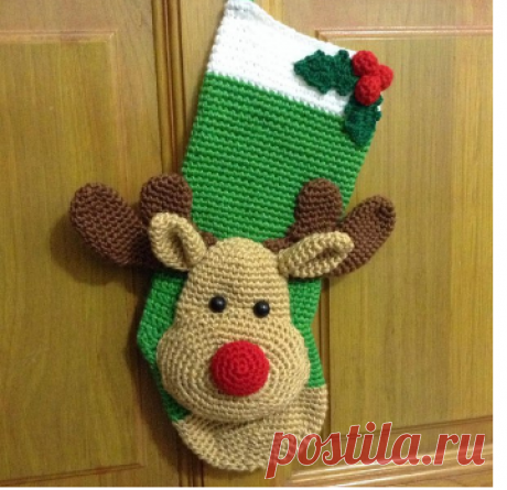 Совместное вязание рождественского носка от Little Bamboo Handmade Craft | Мама Фуфа. Игрушки ручной работы. Подарки.