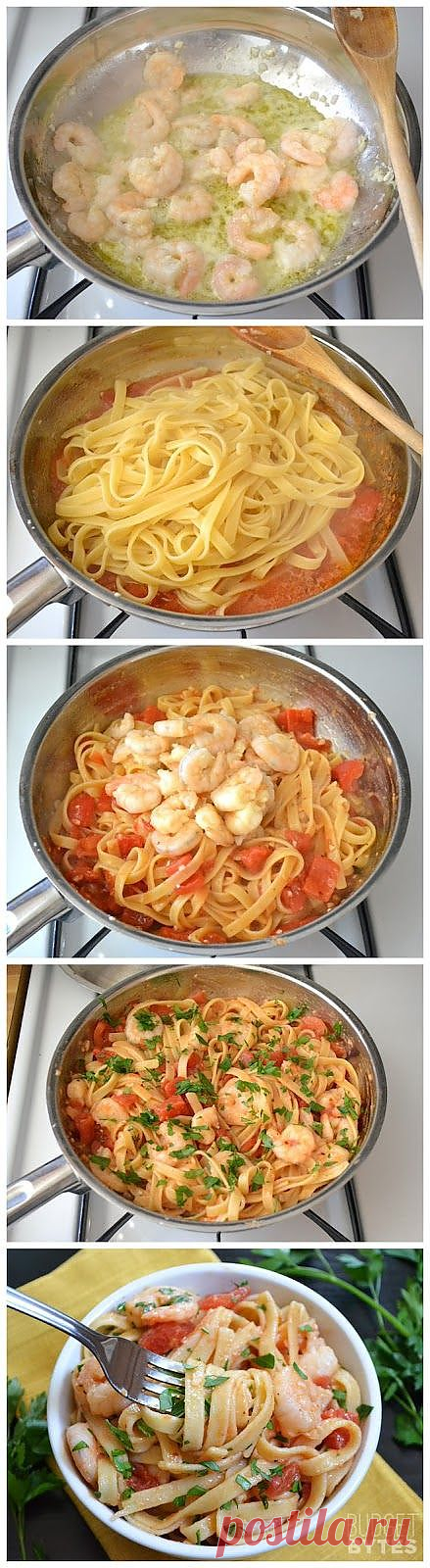 Spicy Shrimp & Tomato Pasta Recipe! | Recipes