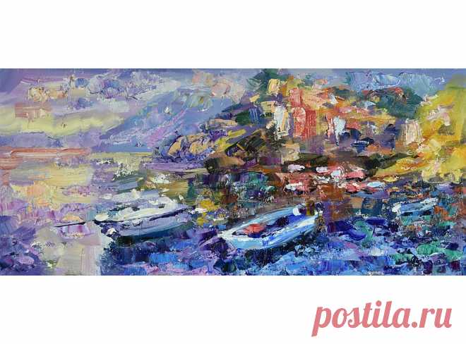 Italy Painting 意大利景观 Landscape Original Artwork Riomaggiore Impressionism 油畫原作 - Shop ArtDivyaGallery Posters - Pinkoi Italy Painting 意大利景观 Landscape Artwork Riomaggiore Original Art Impressionism 油畫原作 Oil Cardboard Palette Knife Wall Art 17 x 36 cm., 7 x 14 inches by Savenkova 100% Handmade Original Medium: cardboard, oil. Style: Modern, Impressionism, Impasto. The painting is covered with a protective layer of professional varnish. Beautiful painting for home and office.