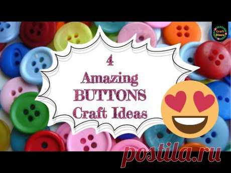 4 Amazing BUTTONS Craft Ideas | @CraftStack