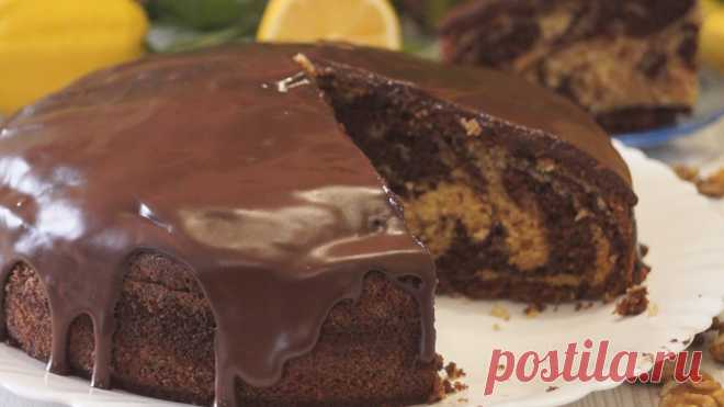 Пирог Зебра. Простой рецепт Очень Вкусного и Быстрого пирога!