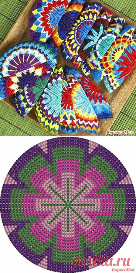 Круглые схемы для жаккарда крючком