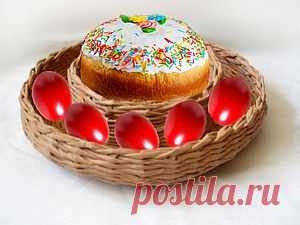 Плетеная подставка под пасхальный кулич. Ярмарка мастеров