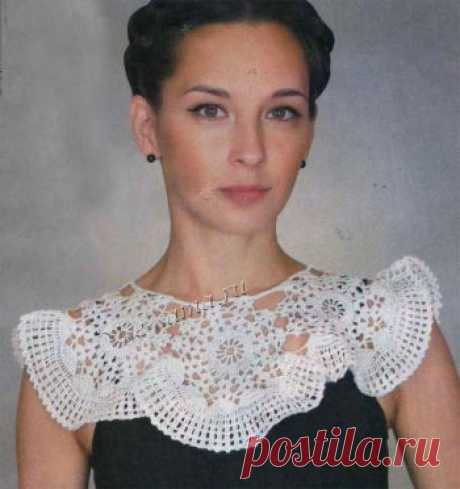 Воротник - Зимний сад. Описание, схема и выкройка