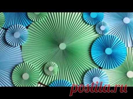Как сделать бумажный веер d60 cm| How to Make Paper Rosette Flower - Tutorial DIY Paper Crafts