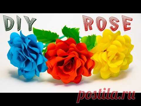 Пышная и Красивая РОЗА ИЗ БУМАГИ своими руками - Подарок для девушки или мамы. Как сделать Розу из Бумаги