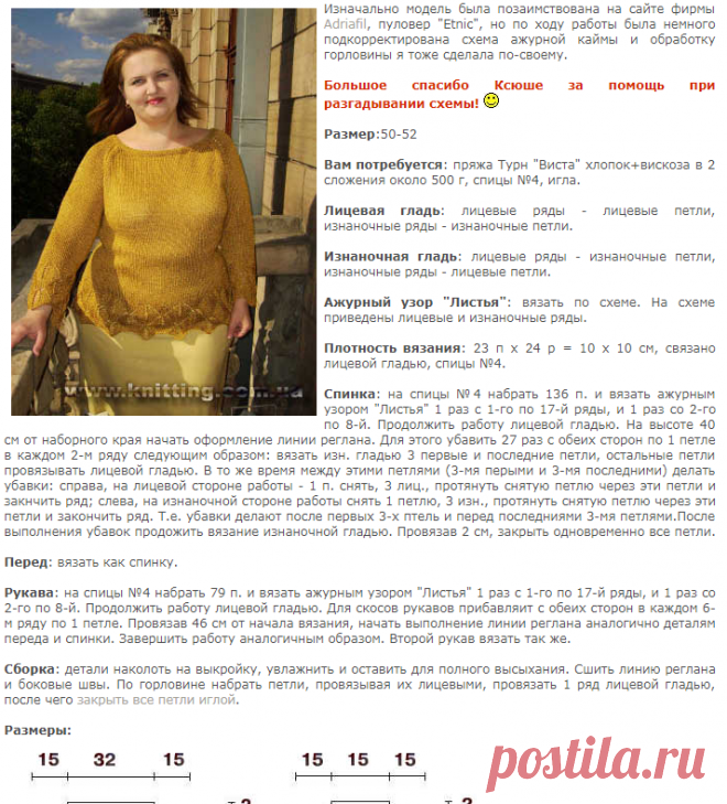 Наталья пелых вязание спицами описание схемы бесплатно