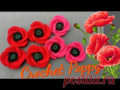 Crochet Tutorial: Crochet Remembrance Poppy Badge