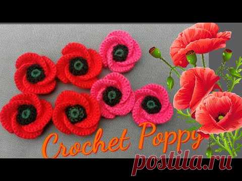 Crochet Tutorial: Crochet Remembrance Poppy Badge