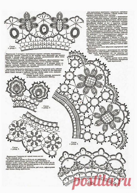 декоративные воротнички связанные крючком с описанием: 2 тыс изображений найдено в Яндекс Картинках