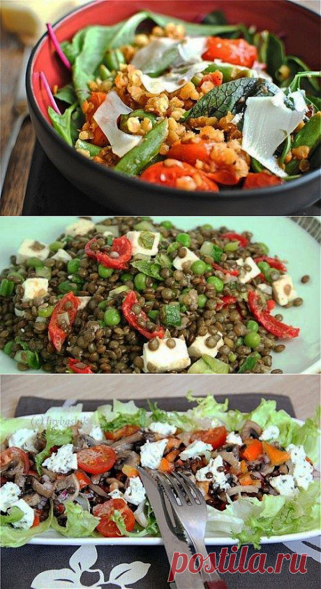 Вкусные и полезные салаты с чечевицей