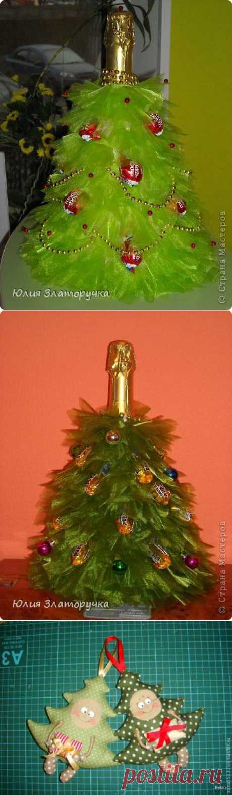 БУТЫЛКА ШАМПАНСКОГО ПРЕВРАЩАЕТСЯ...В НОВОГОДНЮЮ ЕЛОЧКУ! | Самоцветик