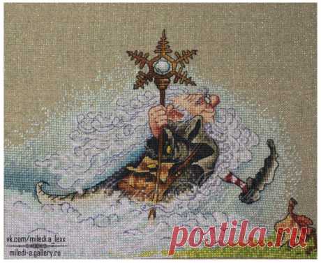 Повелитель зимы. Вышивка