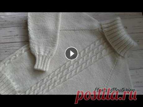 Свитер для мальчика (часть 1)/Elena Masterica/Sweater for a boy Свитер для мальчика (возраст 5 - 7 лет), выполнен из пряжи Nako Pure Wool (100% шерсть) на круговых спицах 3 мм и 3,5 мм. Sweater for a boy (age 5-7 y...