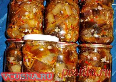 из баклажан на зиму - пошаговый рецепт закатки VCUSNA.RU