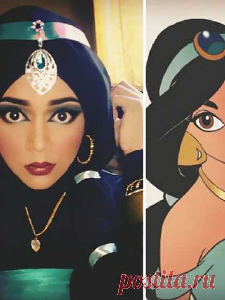 Девушка превращается в диснеевских принцесс с помощью хиджаба фото - Леди Mail.Ru
