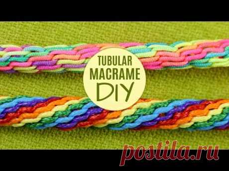 Tubular Macramé Design for Bracelet or Necklace - YouTube
