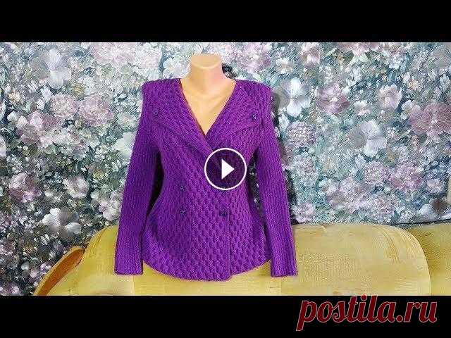 Жакет спицами"Фиолет".МК. Пряжа Merino Gold (Madam Tricote Paris) Колор059 100гр-400м Спицы 2 мм Расход 420гр. Размер 50. Как закрыть петли эластичным способом ________________...