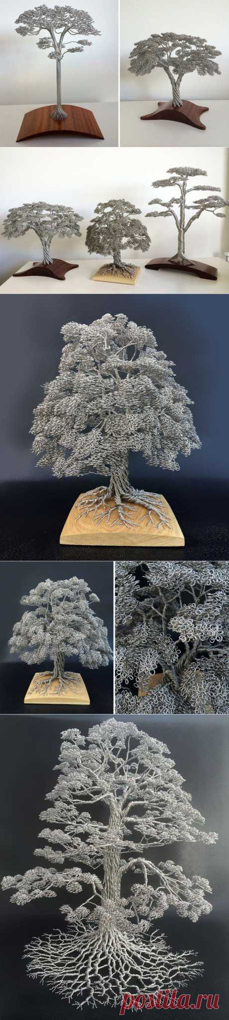 Художник создает потрясающие скульптуры деревьев из обычной проволоки | VICER.RU