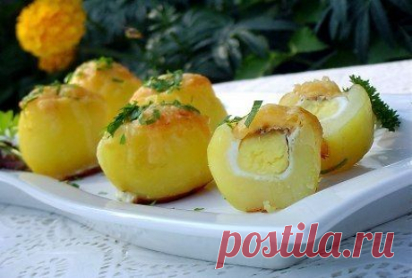 Как приготовить запеченный картофель сюрприз - рецепт, ингридиенты и фотографии