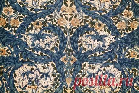 Обои и текстиль конца XIX века по дизайну Уильяма Морриса (1834-1896).