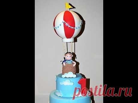 Cake decorating tutorials | how to make an air balloon cake topper | Sugarella Sweets