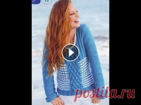 Двухцветный Джемпер Спицами - 2019 / Bicolour Sweater / Bicolor Pullover Двухцветный Джемпер Спицами. Bicolour Sweater....