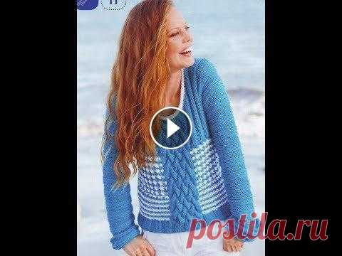 Двухцветный Джемпер Спицами - 2019 / Bicolour Sweater / Bicolor Pullover Двухцветный Джемпер Спицами. Bicolour Sweater....