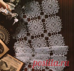 Вязаная крючком дорожка для стола | Вязание спицами и крючком – Азбука вязания