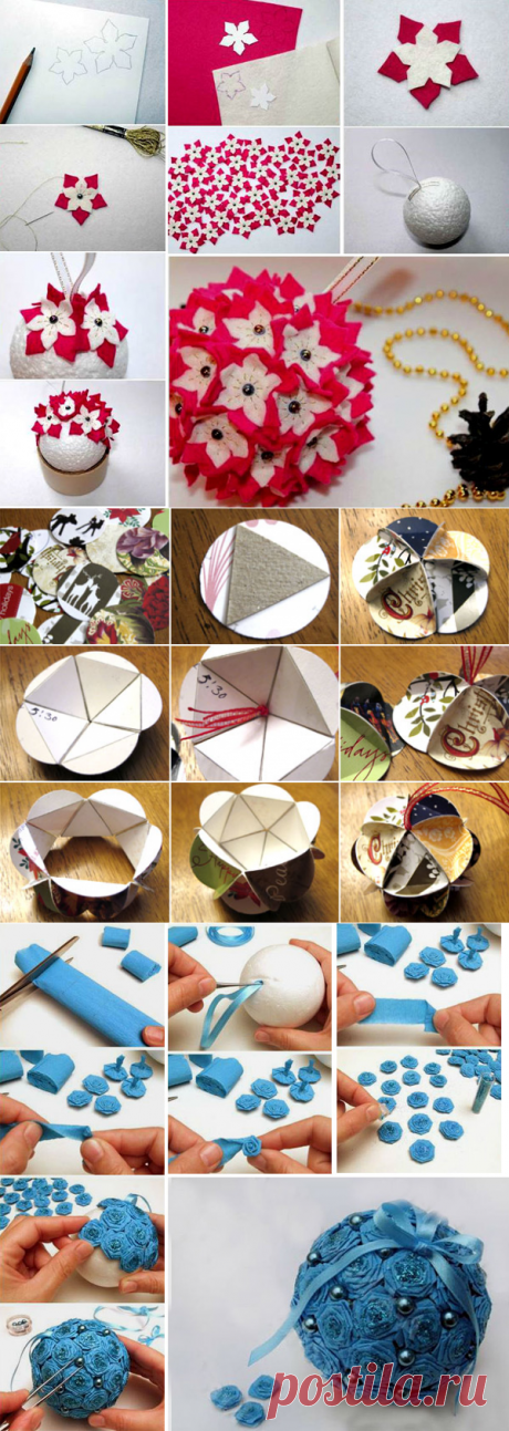 Как сделать новогодние шары своими руками: 10 оригинальных идей :: Стол, елка, атрибуты :: KakProsto.ru: как просто сделать всё