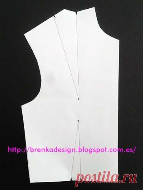 Brenka Diseño+Moda: Patronaje: Rotación o traslados de Pinzas. Nro 3
