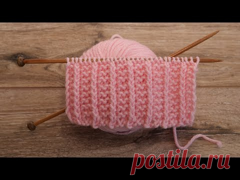 Двухсторонний узор для шарфа спицами | Double-sided knitting pattern for scarf