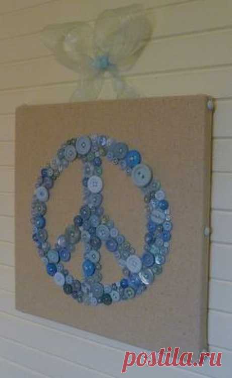 Peace sign button art! dooar store canvas, buttons…