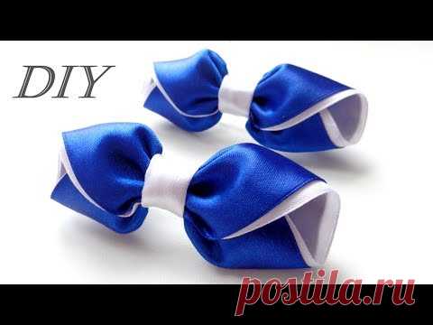 Бантики из атласных лент своими руками Канзаши МК/ Satin ribbon bow/ Laço de fitas/ Ola ameS DIY