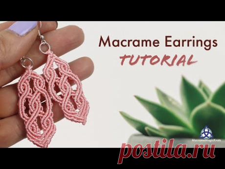 MACRAME EARRINGS TUTORIAL - Double Celtic Pattern