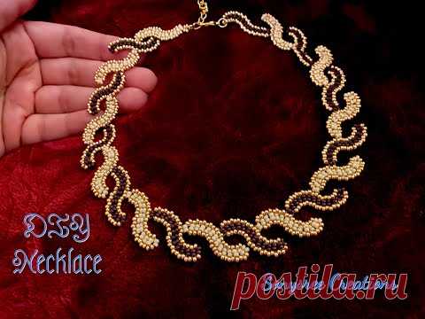 Ripple Necklace || DIY Seed Beads Necklace || How to || collar de cuentas || boncuklu kolye