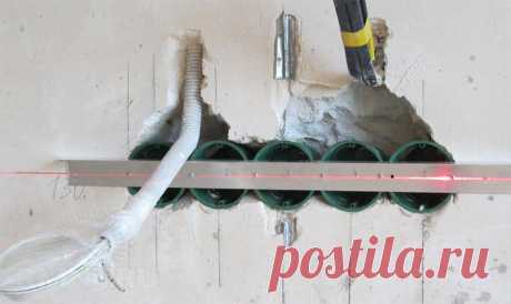Установка розеток и выключателей: монтаж подрозетника в стену RMNT.RU