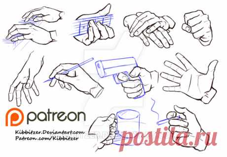 Hands reference sheet 6 by Kibbitzer on DeviantArt