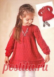 Платье с сердечками » Ниткой - вязаные вещи для вашего дома, вязание крючком, вязание спицами, схемы вязания