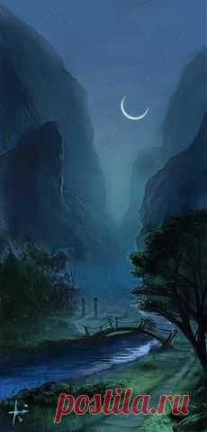 луна
