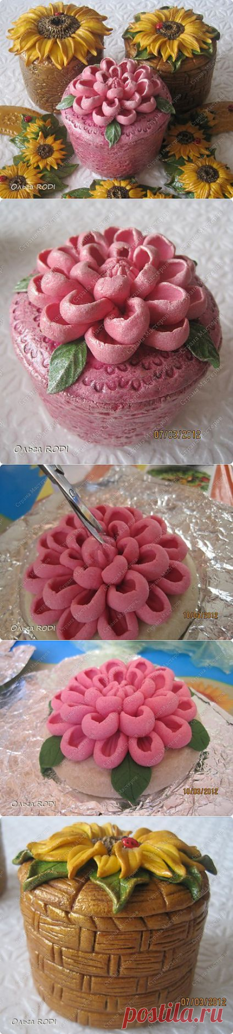 Шкатулочка из солёного теста.