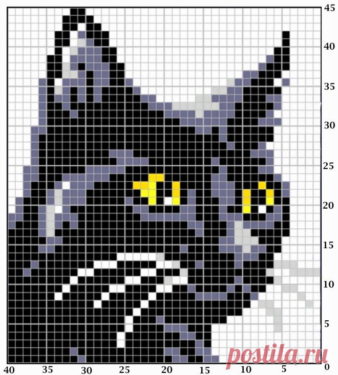 рисунок котика для вязания – Google Поиск