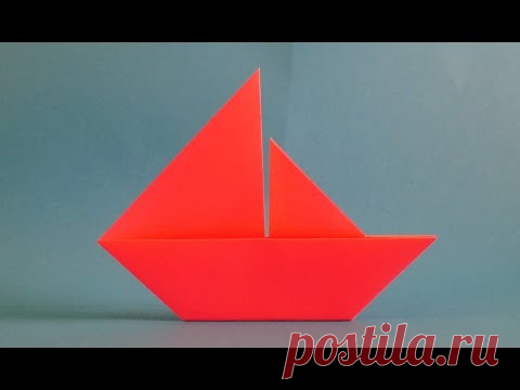 Как сделать кораблик оригами из бумаги парусник для начинающих, origami boat