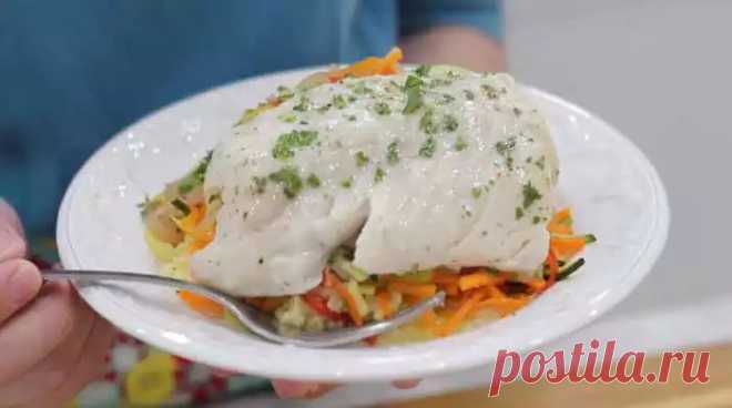 Рыба с овощами в духовке, простой и вкусный рецепт в пергаменте