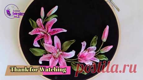 Asnimar Embroidery - Stargazer Lily Flower | Facebook