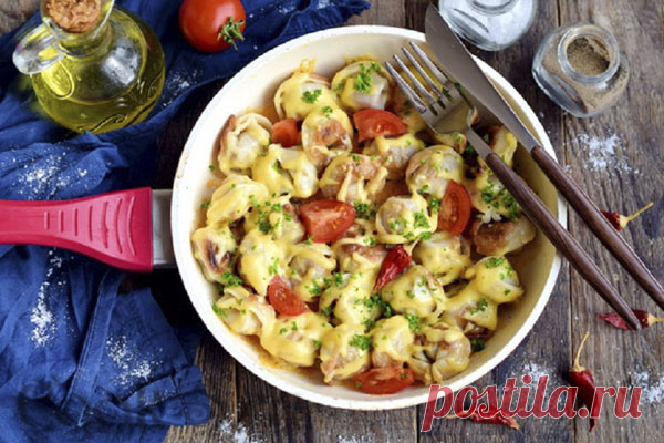 Жареные пельмени на сковороде. Самый вкусный рецепт Читать далее...